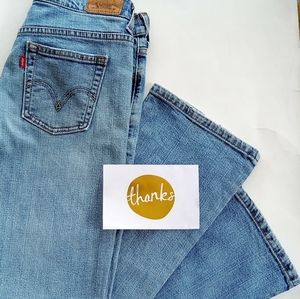 Levi's Jeans Women's 4S 515 Bootcut Lite Blue Soft Few Tiny Holes n Spots C Pics